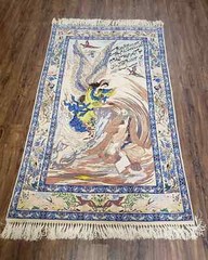 Pictorial Rug 3.6 x 6 Angel Prophet Kork Wool Silk Foundation Wall Hanging Rug
