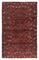Vintage 3’11” x 6’4″ Traditional Hand Knotted Vegetable Dye Wool Area Rug
