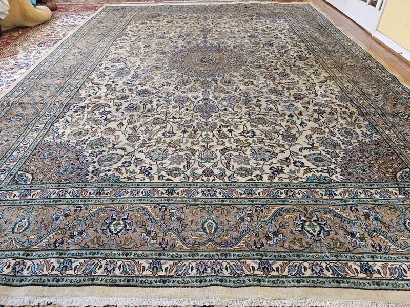 9.7 x 13 ANTIQUE FINE USHAK RUG CAUCASIAN VINTAGE SERAPI HERIZ KAZAK gallery