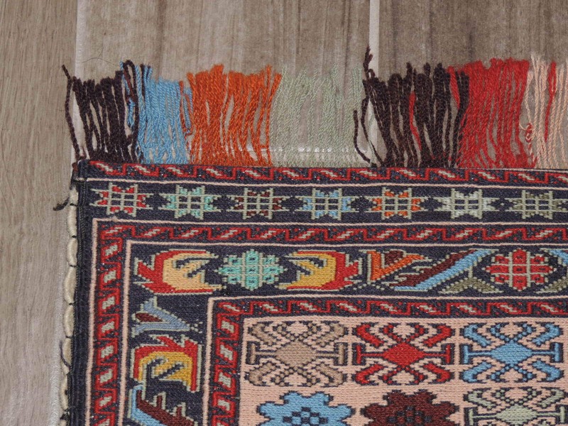 2x4ft. Handwoven Caucasian Kilim Sumak Wool Saddlebag gallery
