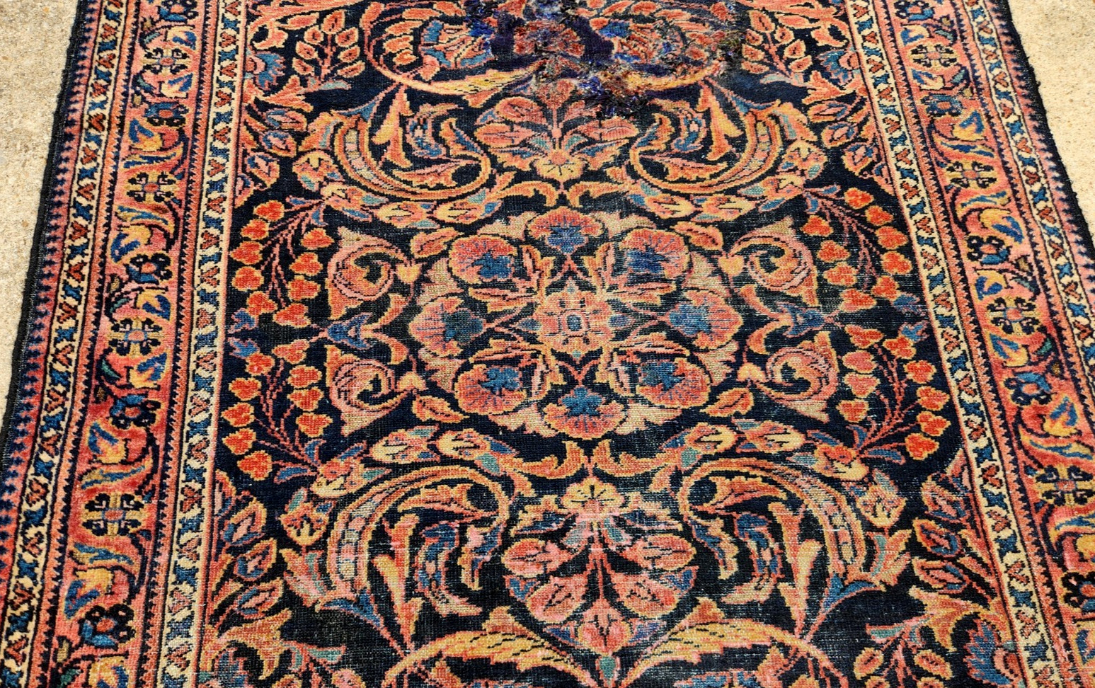 3'6"x5''6" ANTIQUE HAND KNOTTED CAUCASIAN TABRIZI SERAPE TRIBAL WOOL MUTED RUG gallery