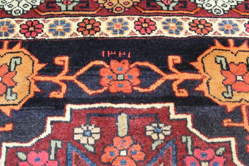 OLD HANDMADE PERSIAN HERIZ WOOL RUNNER, DATED TO THE FIELD 1321(1940) gallery