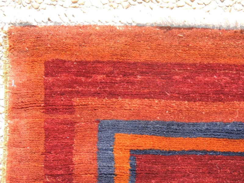 4x5ft. Afghan Chobi Akstafa Burgundy Wool Rug gallery