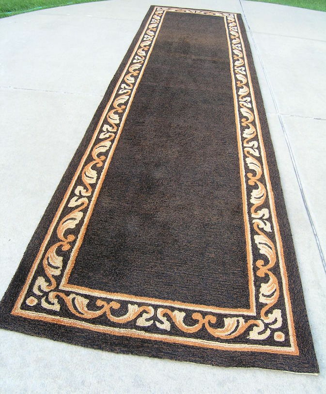Vintage V'Soske Hooked Tufted Long Gallery Rug 54x204 inches 138x518 cm Excellen gallery