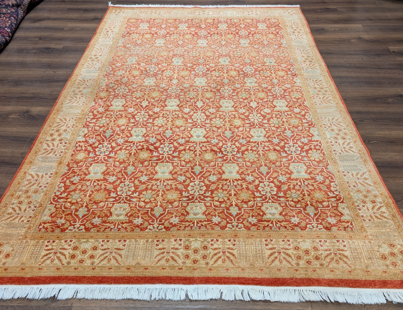 Pak Per'sian Rug 6x9, Red Allover Floral Pattern, Fine 290 KPSI gallery