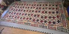 112″ X 59″ HANDMADE KILIM RUG WOOL FLAT WOVEN RUG Kazak, Uzbek, Turkmen tribal