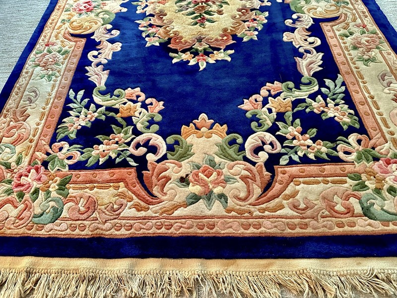 Vintage Oriental Asian Wool Rug, 4ft-11" x 7ft-9", pre-owned, great condition gallery
