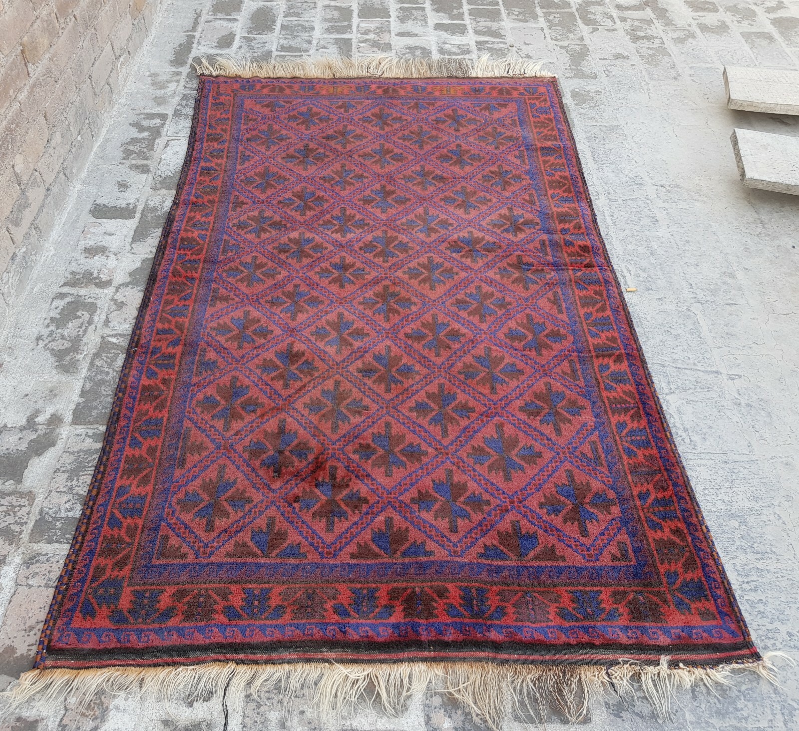 Baloch Rug 6'5"x3'10" ft Nomadic Afghan Baloch Rug Vintage/oriental wool rug gallery
