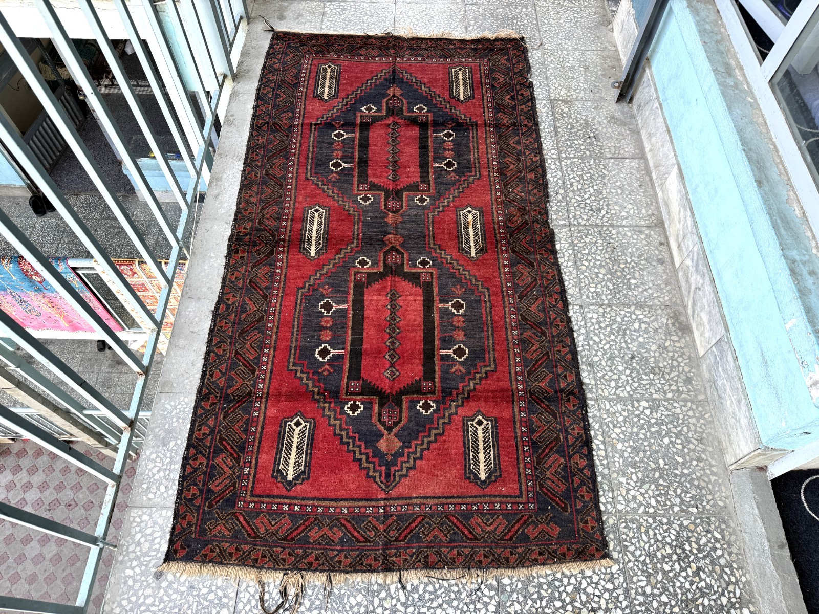 4x6Ft Afghan Hand Knotted Baluchi Area Rug Geometric oriental Traditional Carpet gallery