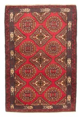 Vintage 2’11” x 4’6″ Traditional Hand Knotted Vegetable Dye Wool Area Rug
