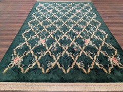 Karastan Rug 9×12, Green Savonnerie #509 – 1733, Wool, Garden of Eden