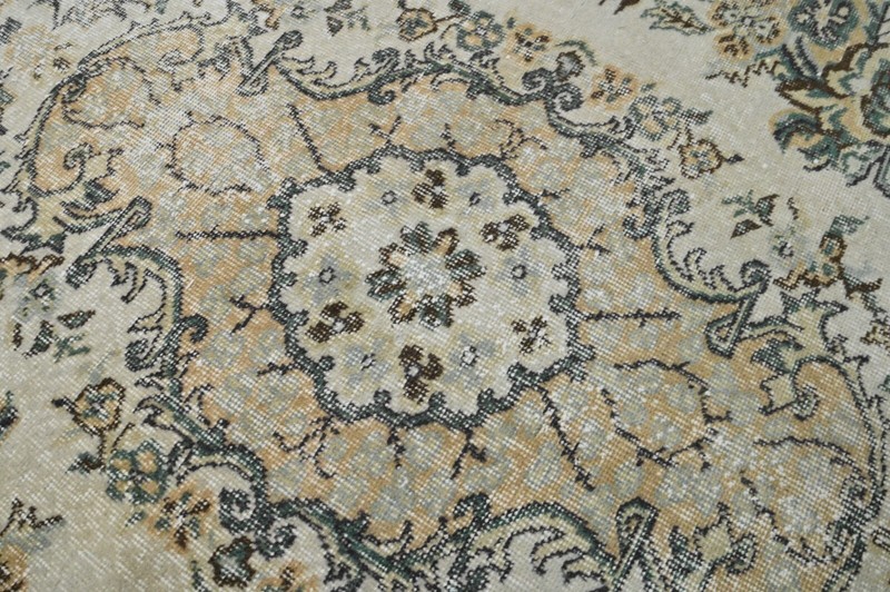 Oushak Turkish Vintage Rug 6x9 Kilim Rug Anatolian Handmade Boho Decor BEIGE gallery