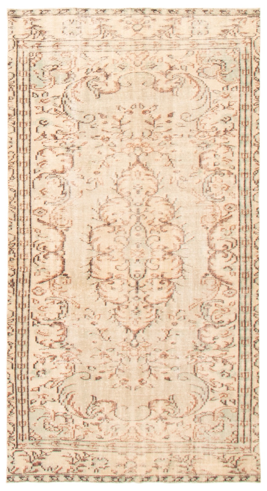 Vintage Traditional Hand-Knotted Area Rug 4'3" x 8'1" Oriental Wool Carpet gallery