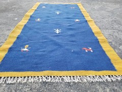 Vintage Traditional Handmade Gabbeh Wool Multicolor Kilim 4.0×2.1 ft