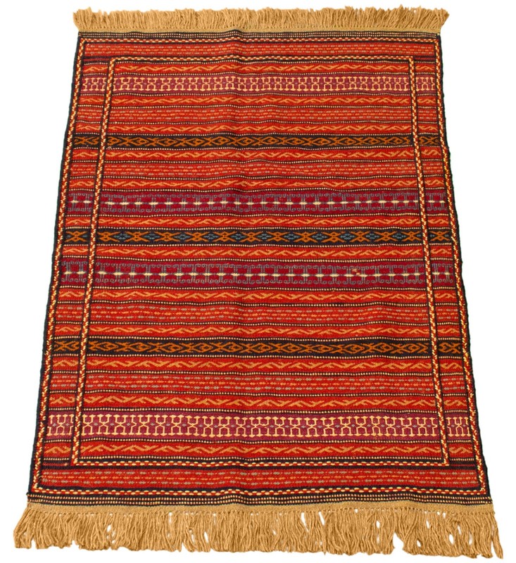 Vintage Hand Woven Area Rug 3'4" x 4'11" Traditional Wool Oriental Carpet gallery