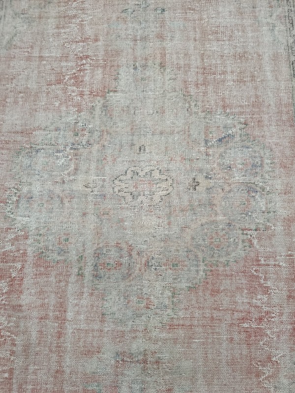 Red Vintage Turkish Oriental Living Room Rug, 6.4x10.6ft, Antique Medallion Rug, gallery