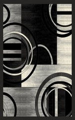 MAJESTIC RUG HSE001 ( 2024 ) 2X7 #04 BLACK/GREY