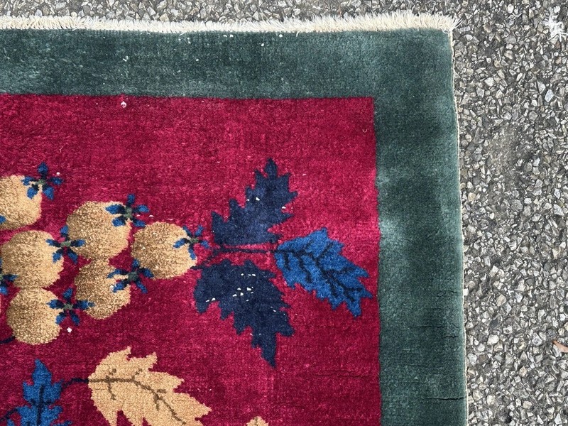 Ci 1920's ANTIQUE ART DECO CHINESE WALTER NICHOLS RUG 3x5.10 HEALTHY EVEN PILE gallery