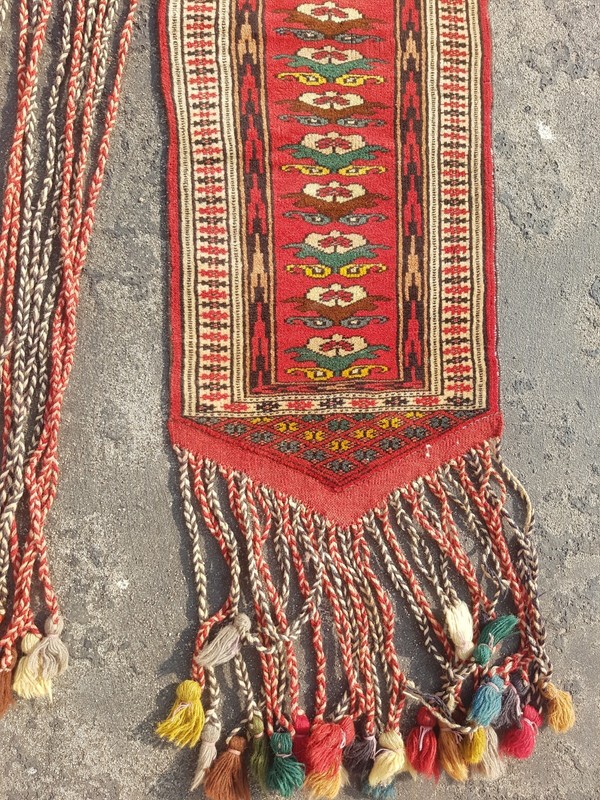 Vintage Hand Made Traditional Rug Oriental Wool Multicolor Carpet 118x89 cm gallery