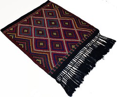 Turkish Hand Woven Kilim Rug Braided Wall Hanging 38″ x 41″ Boho Chic