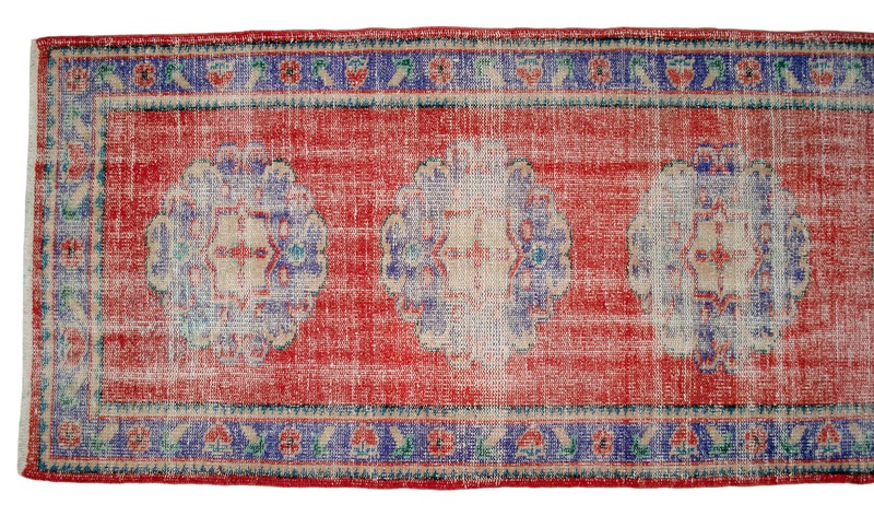 3 x 11 ft Runner Rug, Handmade Rug, Turkish Rug, Oushak Runner, Distressed Rug gallery