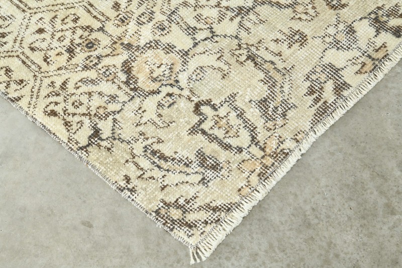 3x9 Turkish Antique Runner Rug Anatolian Hand-Knotted Vintage Oushak Carpet,199 gallery