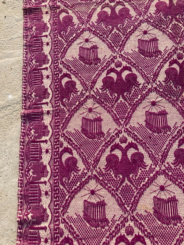 Vintage Handmade Geometric Floral Traditional Wool Area Rug 223x168 cm gallery