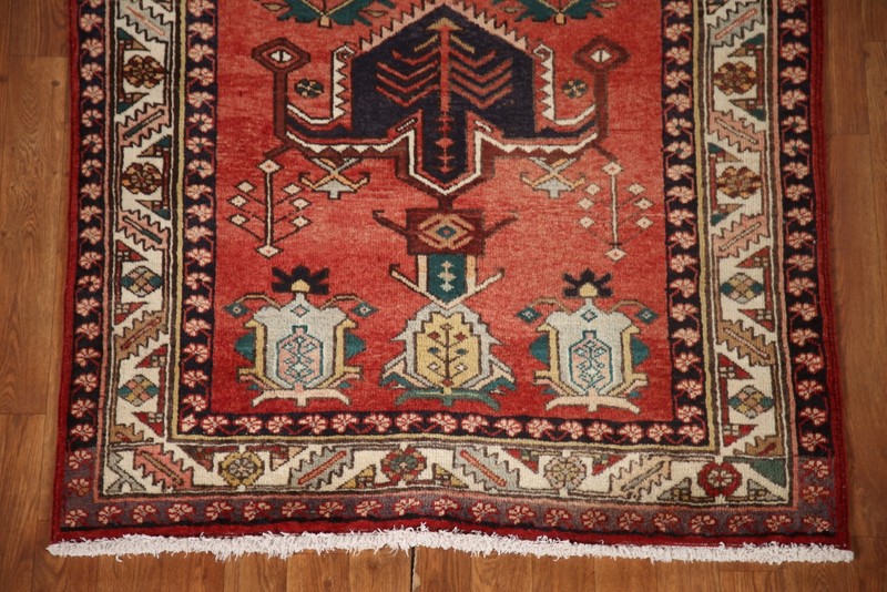 Geometric Heriz Traditional 11 ft. Runner Rug 4x11 for Hallway Handmade Carpet gallery