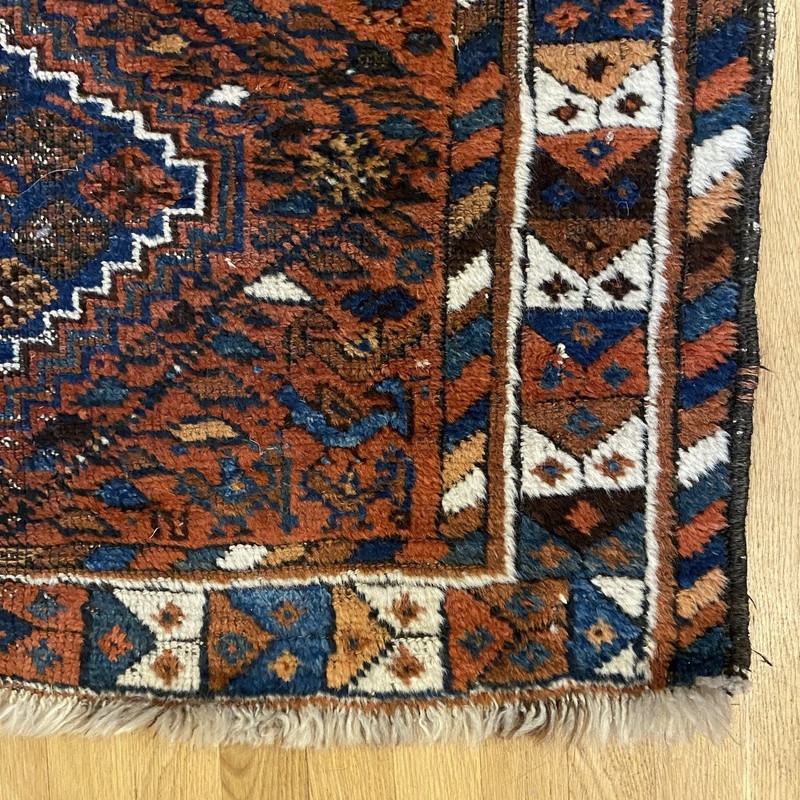 Vintage Rug 3' 10 x 4' 6 Brown Hand Knotted Tribal Wool Oriental Rug gallery