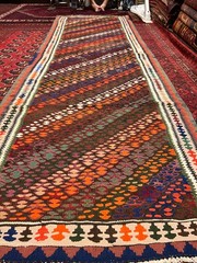 300 X 90 cm COLLECTORS’ ITEM Antique Kurdish Senneh Knots Boteh’sHallway Runner