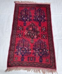 6 X 3’7 ft Vintage Guldan Natural Vegetable Dye Tribal Belouch Nomad Carpet
