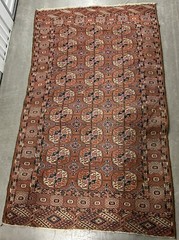 Antique Bokhara Rug 48”x77” Hand-knotted Wool In A Classic Pattern