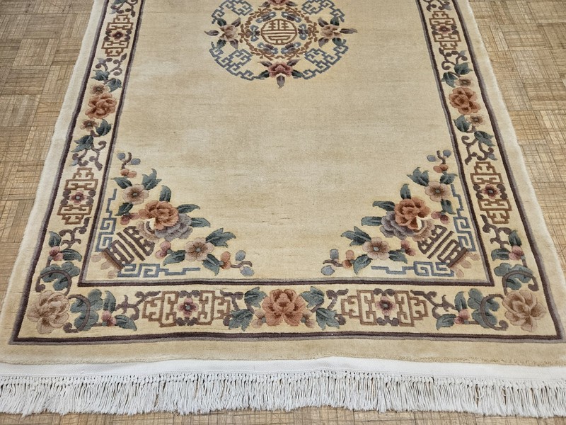 5x8 CHINESE RUG VINTAGE AUBUSSON PEKING AUTHENTIC 100% WOOL ORIENTAL RUG gallery