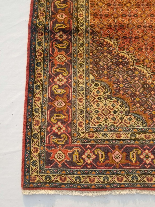 Vintage Distressed Hand Made Traditional Oriental Wool Multicolor Rug 288x194cm gallery