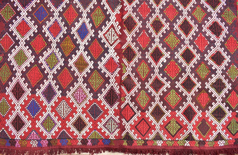 Turkish Kilim Rug 5x7 Handwoven Sivas Cicim Kilim 170x228cm Oriental Vintage Rug gallery