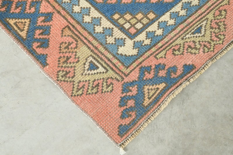 3x6 Turkish Antique Rug Anatolian Hand-Knotted Vintage Oushak Small Carpet,1241 gallery