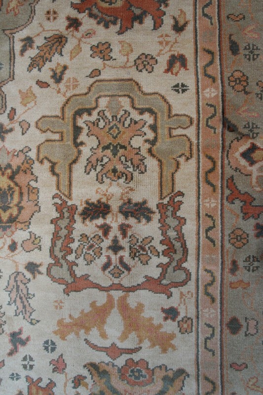 9x12 Vintage Authentic Antique Turkish Oushak Rug Arts & Crafts 269cmx350cm gallery