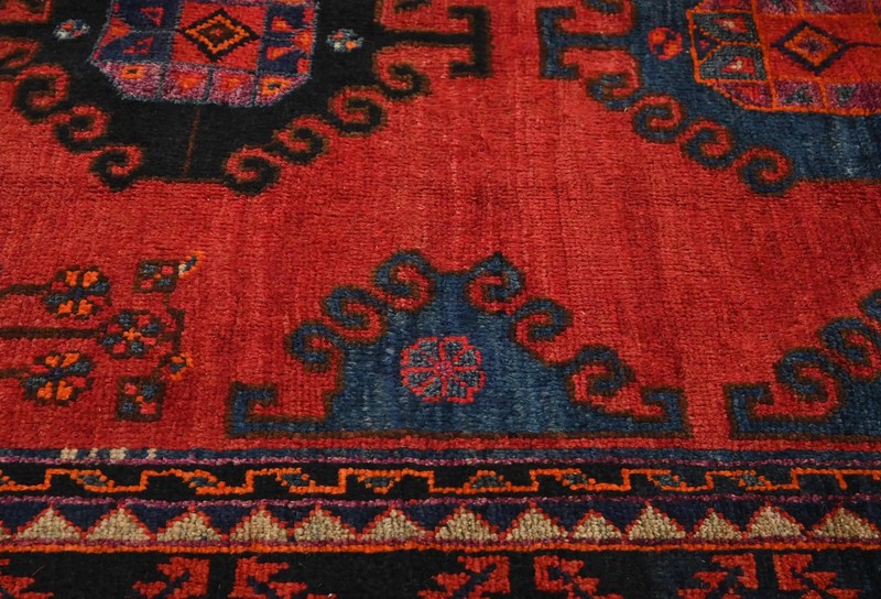Handmade Geometric Vintage Oriental Rug 4'4X7'7 ft Entryway Farmhouse Carpet gallery