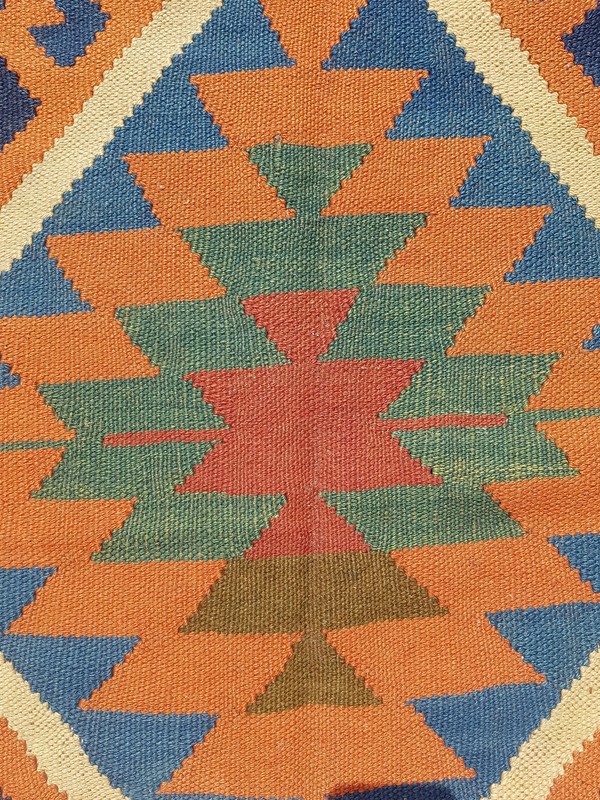 Fine Vintage Traditional Hand Made Oriental Wool Brown Kilim Rug 288x244cm gallery