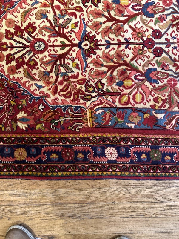 GORGEOUS TREE OF LIFE BIJAR HANDMADE RUG 3’5x4’9 EXCEPTIONAL QUALITY AND COLORS gallery