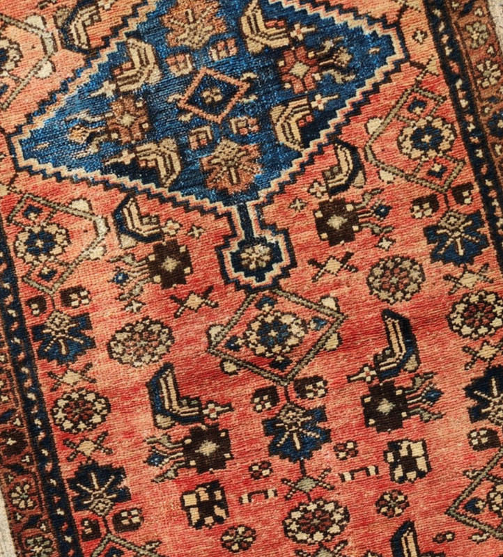 3'1"x9'8 ANTIQUE HAND KNOTTED PERSAN KURDISH SERAPE TRIBAL WOOL MUTED RUG RUNNER gallery