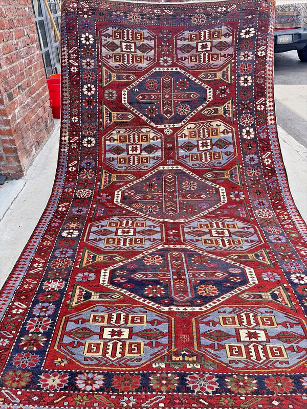 Auth: 19th C Antique Shirvan Caucasian Rug Mythical Art Wool Beauty 6x9 gallery