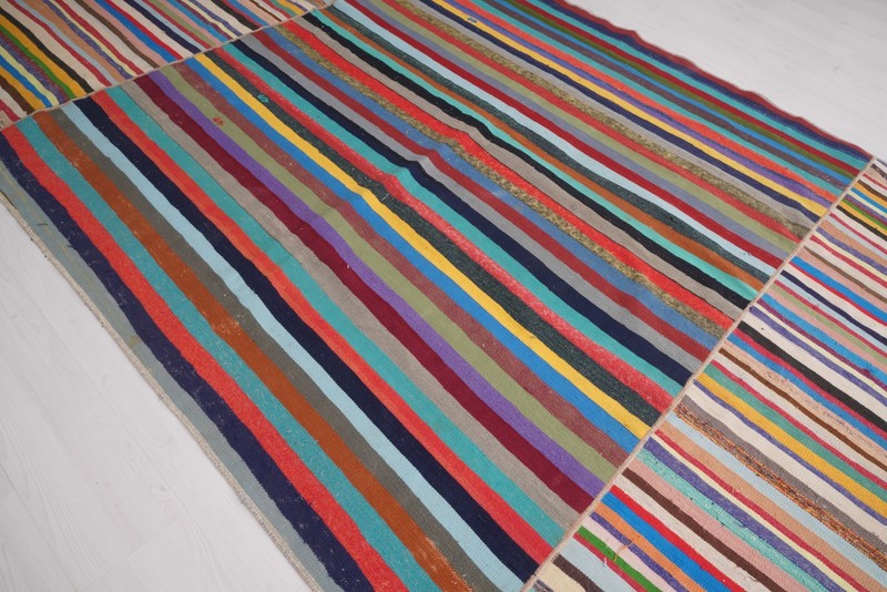 Turkish Vintage Rug 7x11 Oversize Rug Large Oushak Rug Handmade Natural Rug 811 gallery