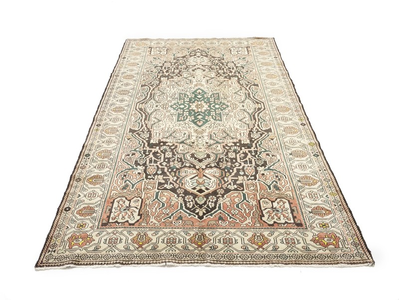 Handmade Semi-Antique Wool Rug Traditional Floral Style Decor Carpet 5'5X9'7 ft gallery