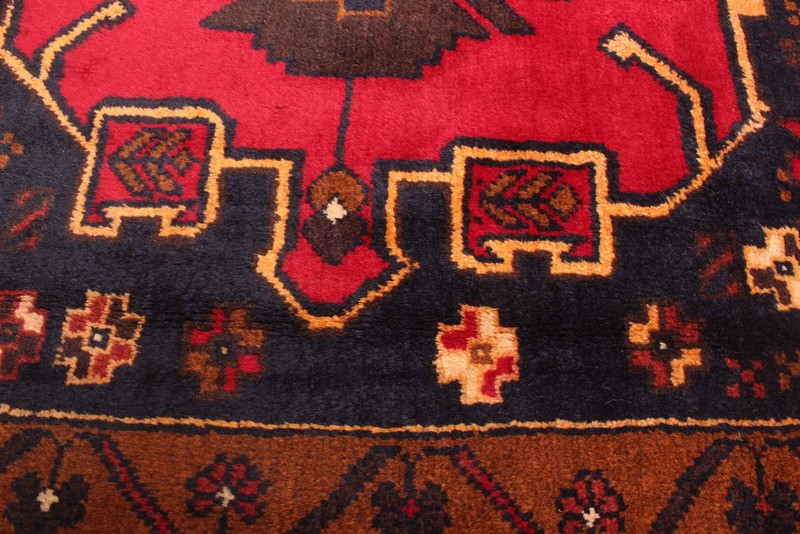 Vintage 3'11" x 6'9" Traditional Hand Knotted Vegetable Dye Wool Area Rug gallery