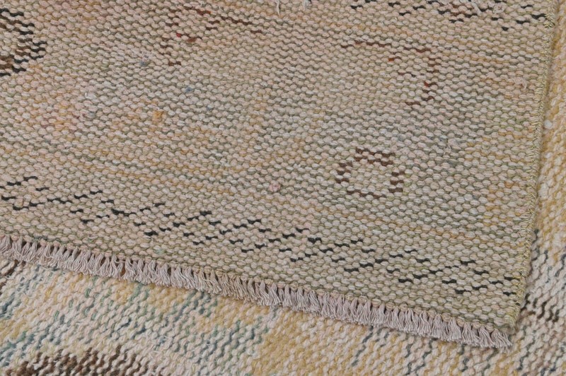 Vintage Turkish Runner Rug 2x10ft ORANGE Handmade Anatolian Oushak Hallway Wool gallery