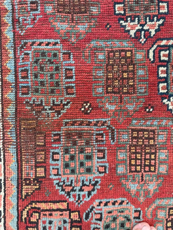 Antique Hand Knotted Distressed Worn Oriental Wool Rug Floor Covering 255x142 Cm gallery