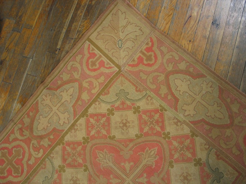 14'x18' Large Antique 19th Century Allover Geometric French Flatweave gallery