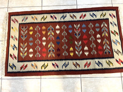 VINTAGE SOUTHWESTERN HANDWOVEN TAPESTRY KILIM RUG
