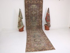 3×13 Purple Runner Rug, Hallway Turkish Runner, Vintage Wool Runner, 3.2×12.5 Ft